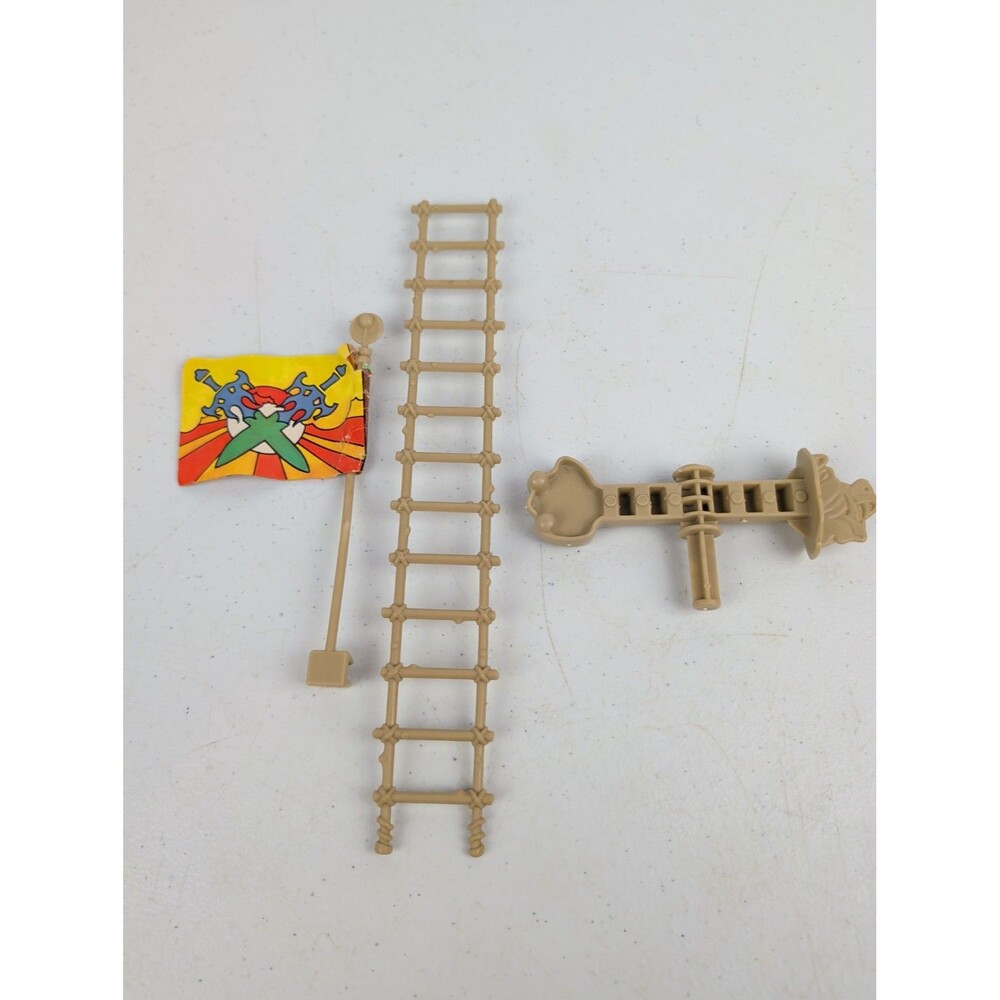 Vintage 1981 He-Man MOTU CASTLE GRAYSKULL Parts Weapons Ladder Flag Lot